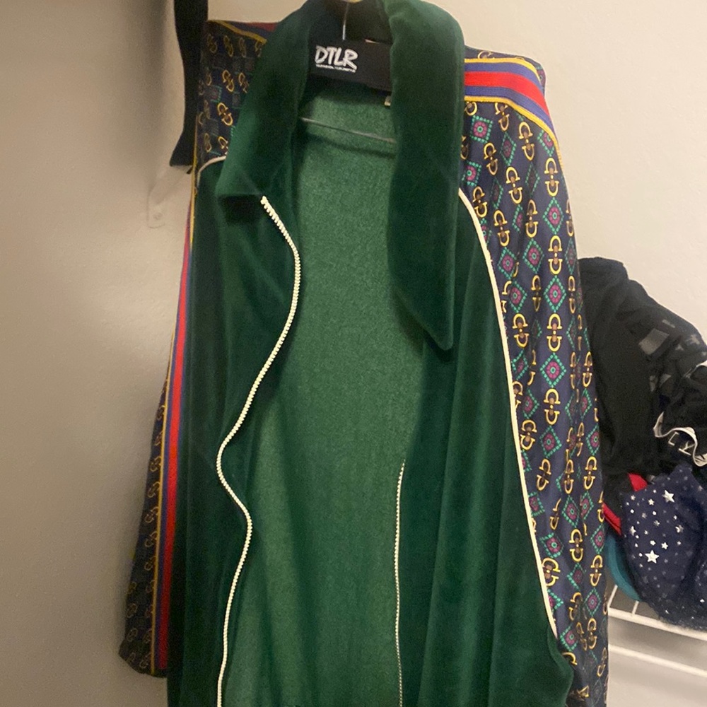 Gucci jacket mixed media velvet AUTHENTIC
